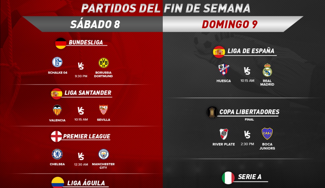 Partidos fin de semana