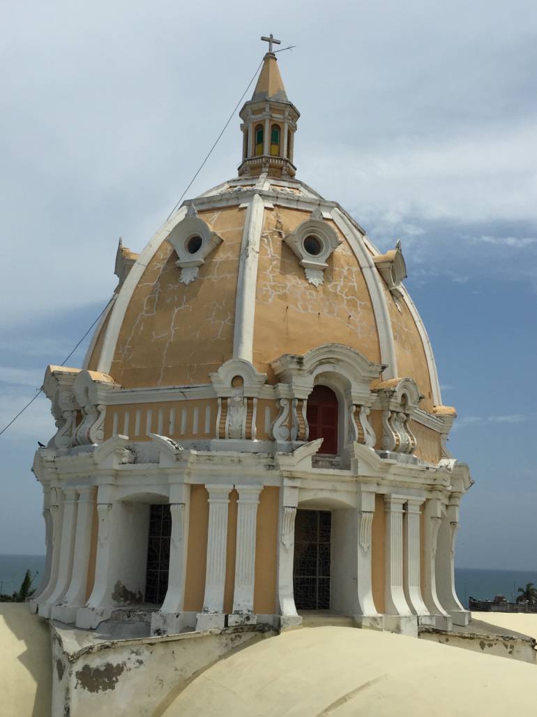 Inician obras de reparación de la cúpula iglesia San Pedro Claver en  Cartagena