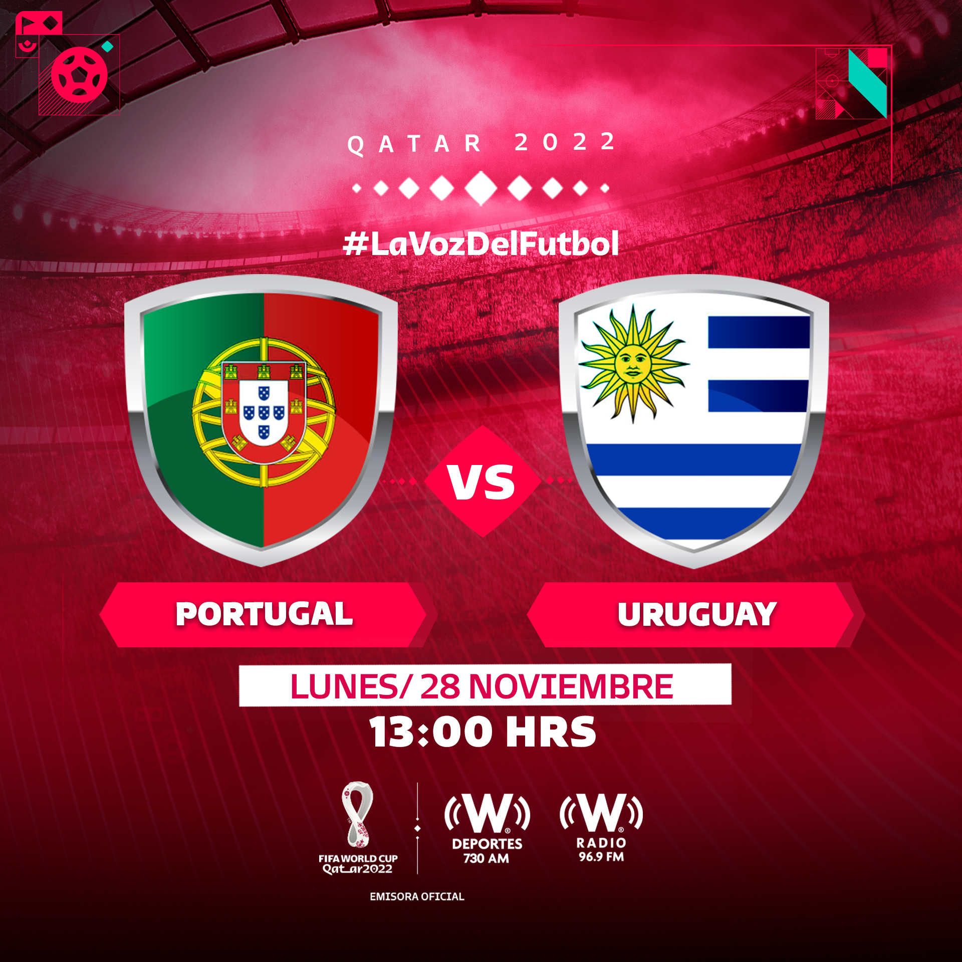 Ver gratis Portugal vs Uruguay EN VIVO