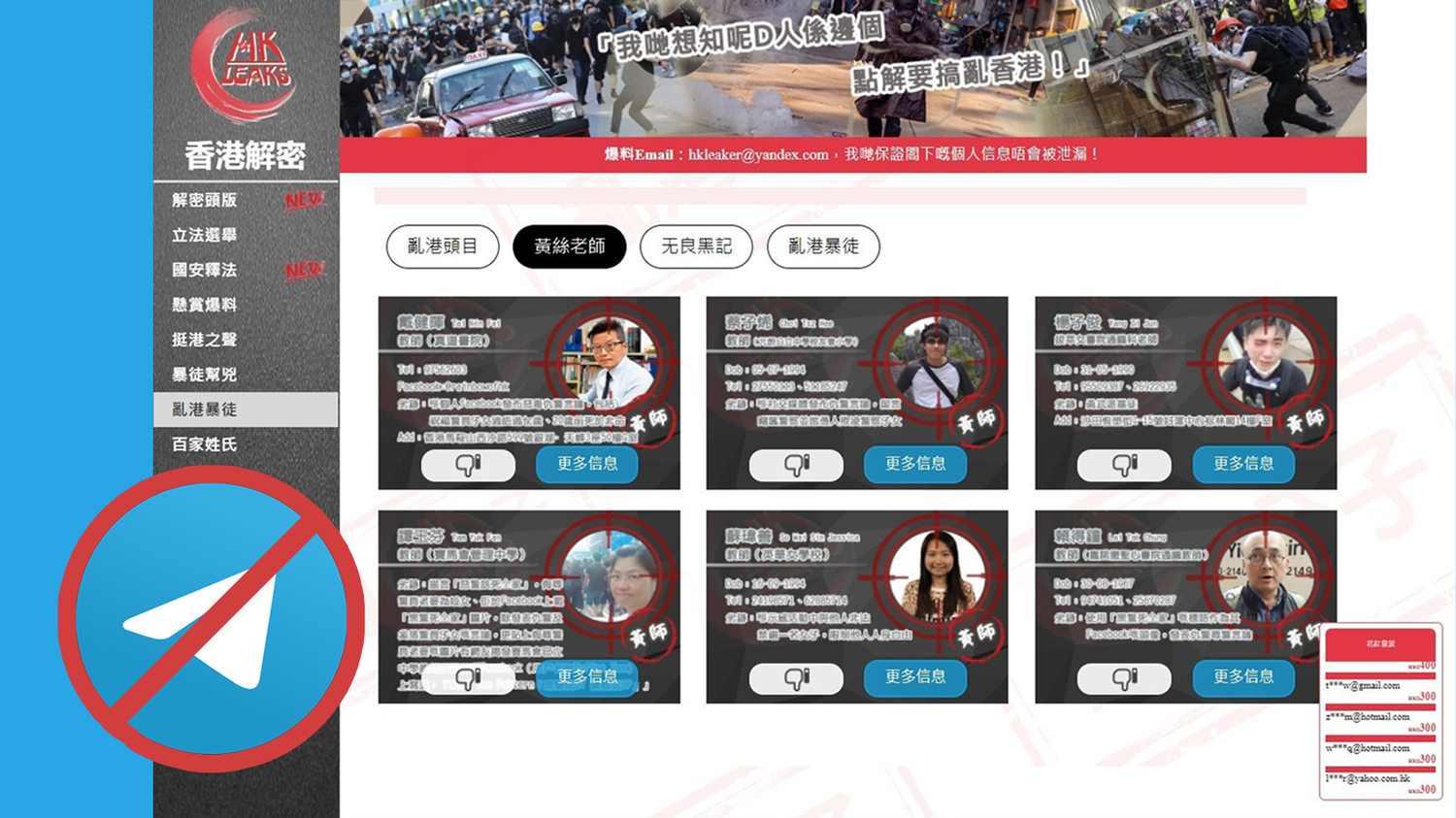 網絡長城】港府指TG「起底」猖獗擬禁用惟對其他「起底」平台視而不見？ – RFA 自由亞洲電台粵語部