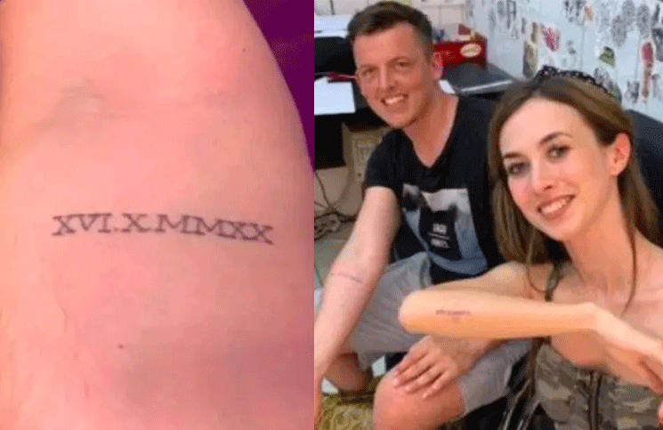 Cuarentena: se tatuaron la fecha de casamiento en el brazo y tuvieron que suspenderla