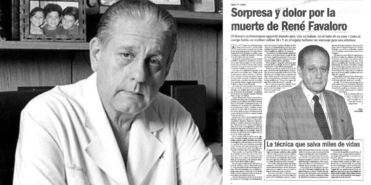 Un día como hoy se suicidó René Favaloro: fue en el 2000, a los 77 años