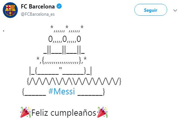 Tremendo El Saludo De Cumpleanos Del Barcelona A Lionel Messi Se Convirtio En Meme La 100