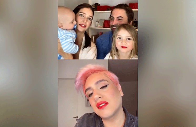 Zaira Nara y el desopilante tutorial de make up su hija terminó maquillando hasta a su papá