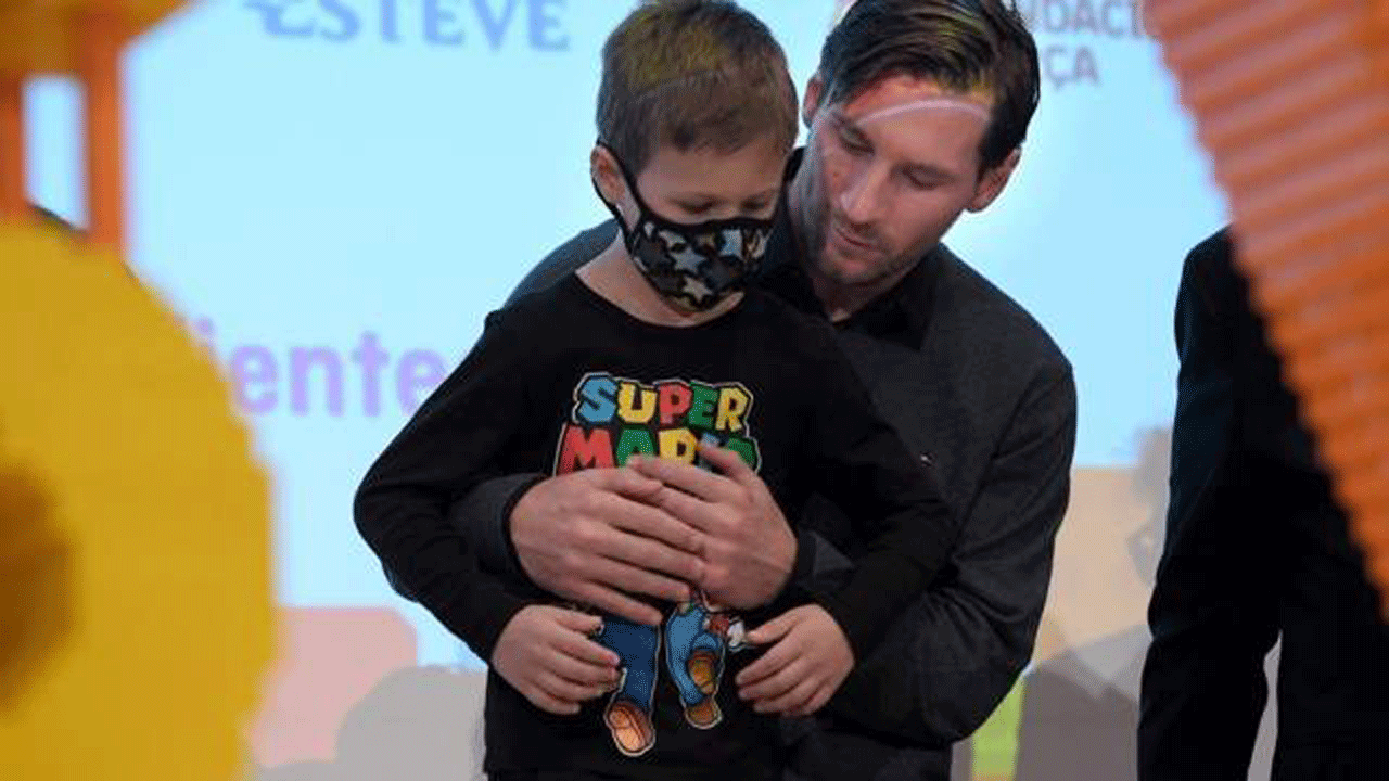 Las lágrimas de Messi en un evento junto a niños con cáncer