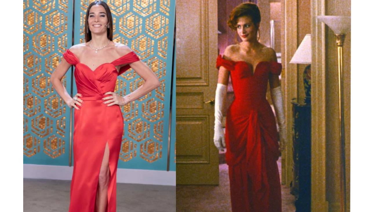 Juana Viale al rojo vivo con un vestido de película como el de Roberts en “Mujer | Fashion Click