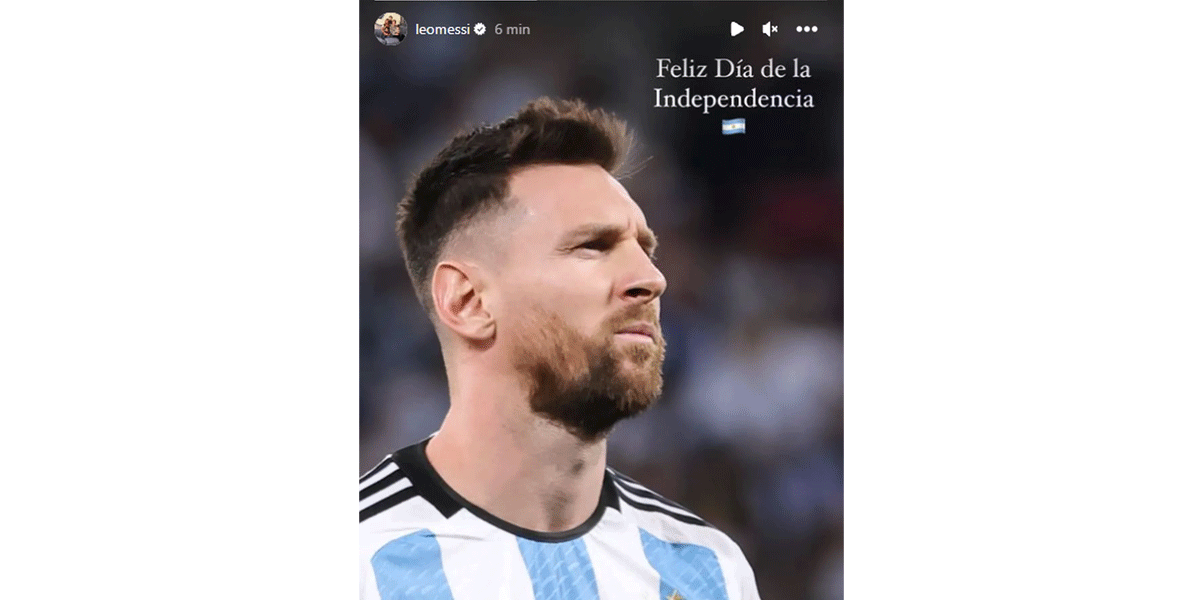 Lionel Messi celebró la Independencia: “Feliz día”