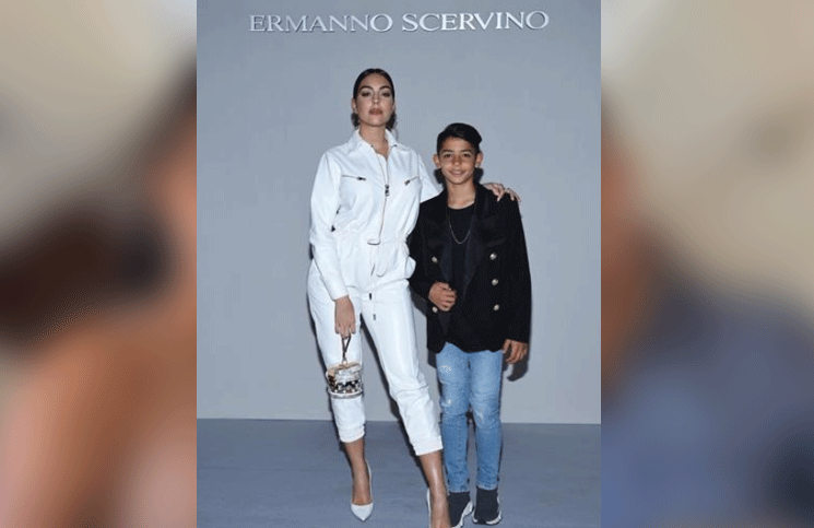 Cristiano Jr acompañó a Georgina Rodríguez a la semana de la moda en Milán