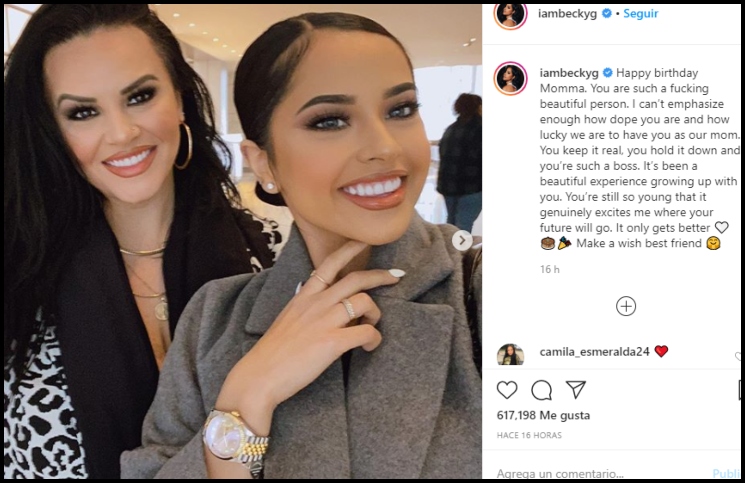 Dos Gotas De Agua Becky G Se Saco Una Selfie Con Su Mama Y El Parecido Es Impactante La 100