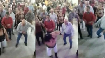 Un jubilado se puso a bailar con una mujer y su esposa lo alejó de las orejas: “Pasos prohibidos”