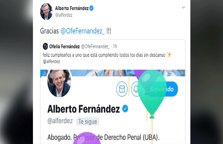 El cumpleaños de Alberto Fernández en cuarentena y a través de las redes