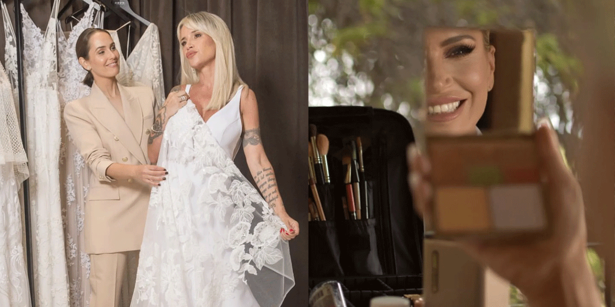 Florencia Peña lució un vestido con transparencias en su casamiento: "Corte sirena, cola y escote profundo"