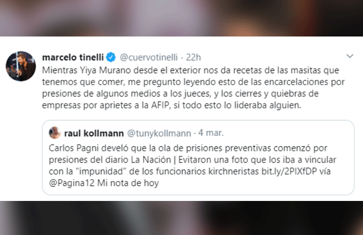 Marcelo Tinelli disparó contra Mauricio Macri lo comparó con Yiya Murano