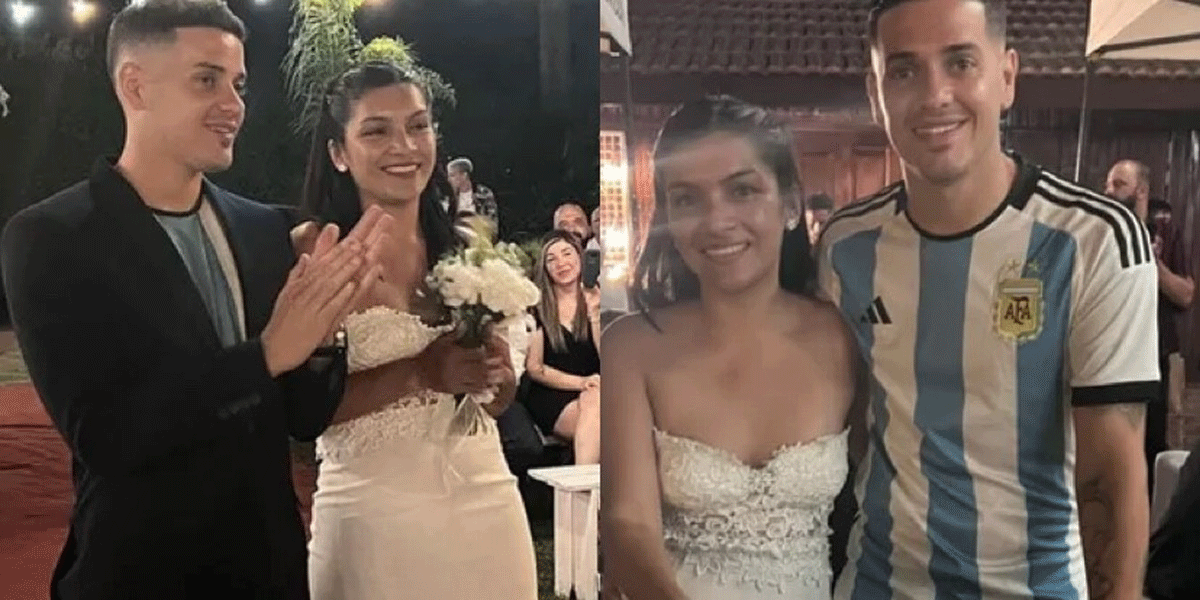 Un futbolista se casó con la camiseta de la Selección Argentina y descolocó a todos los invitados: “Hermosa noche”