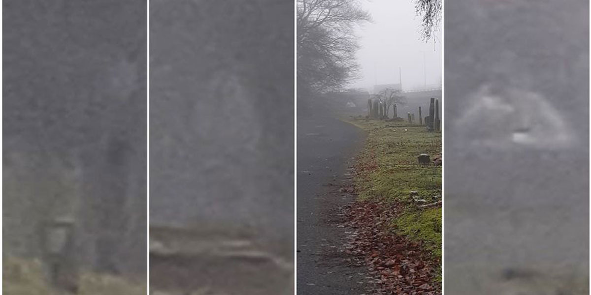 Fue a visitar a su hija al cementerio y vio tres “fantasmas” (hay fotos, sí) 