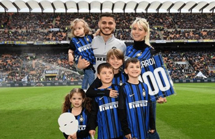 Wanda Nara celebra eufórica los goles de su hijo en las juveniles del Inter
