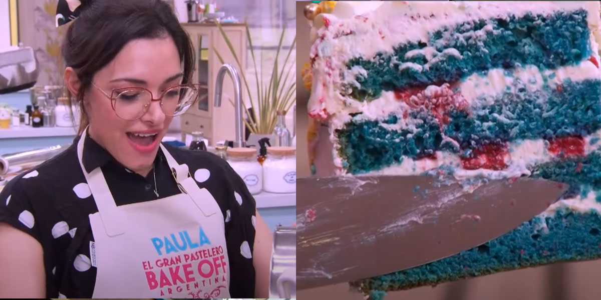 Cómo es la receta de la torta blue velvet que enloqueció al jurado de Bake Off