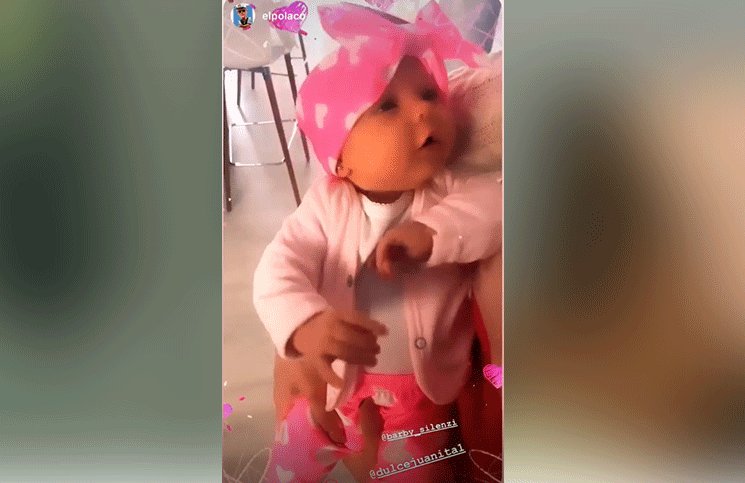 Barby Silenzi compartió un tierno video de Abril, su hijita con el Polaco (y le puso un enorme moño rosa)
