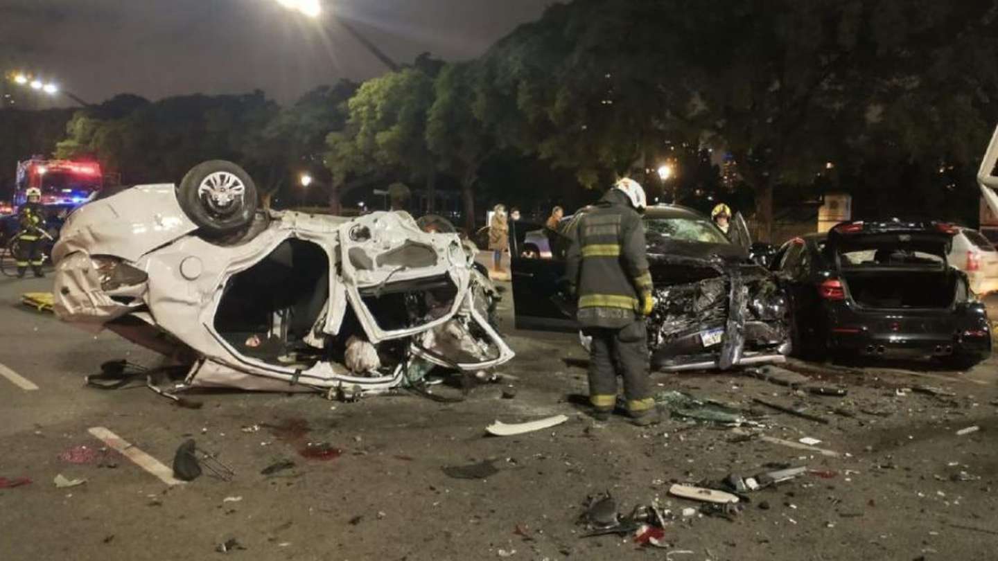 Registraron el momento del choque fatal de Palermo que mató a dos personas y dejó 11 heridos