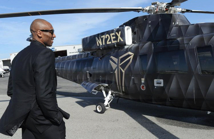 Kobe Bryant solía usar su helicóptero privado para ir de un lugar a otro.