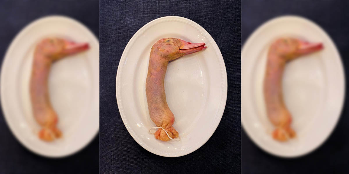 Horror culinario en Londres: restaurante presentó un plato de cuello de pato relleno