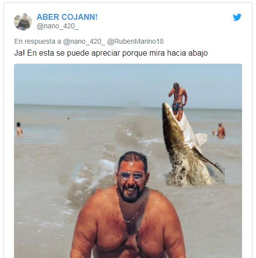 Le tomaron su mejor foto en la playa pero pidió que le borren al "tipo de atrás" y recibió una ola de memes