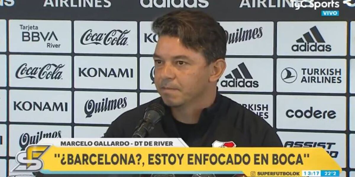 Marcelo Gallardo habló sobre los rumores que lo vinculan al Barcelona: “Estaba dudando si hacer la conferencia o no por esto”