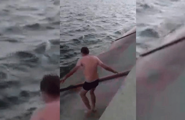 Hallaron muerto al hombre que se tiró al lago Cruz del Eje: filmaron cuando se lanzó a aguas agitadas
