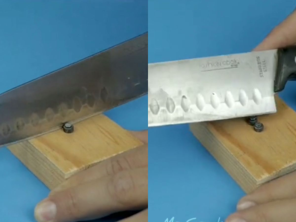Este es el truco viral perfecto para afilar cuchillos