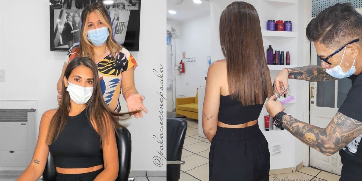 Antonela Roccuzzo fue a una peluquería rosarina, se hizo el color y arrasó: “Morocha”