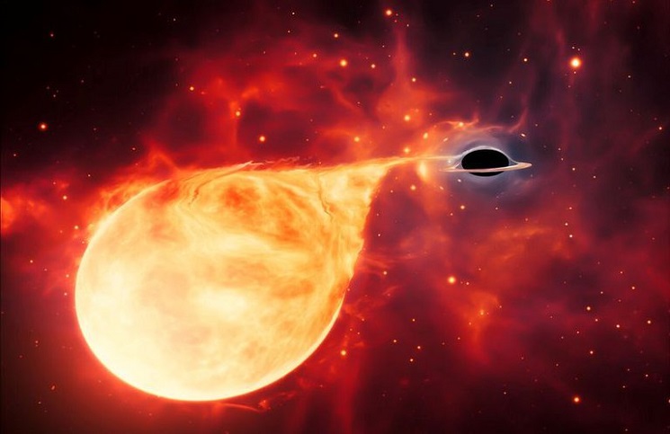 Descubrieron un agujero negro cinco veces más grande que el Sistema Solar