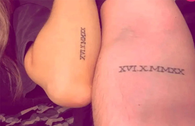 Cuarentena se tatuaron la fecha de casamiento en el brazo y tuvieron que suspenderla