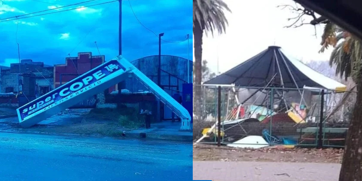 Un devastador temporal en Entre Ríos dejó cortes de luz y casas destrozadas: granizó por 20 minutos