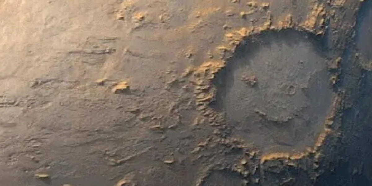 La NASA publicó una foto de un cráter "sonriente" en Marte La NASA publicó una foto de un cráter "sonriente" en Marte