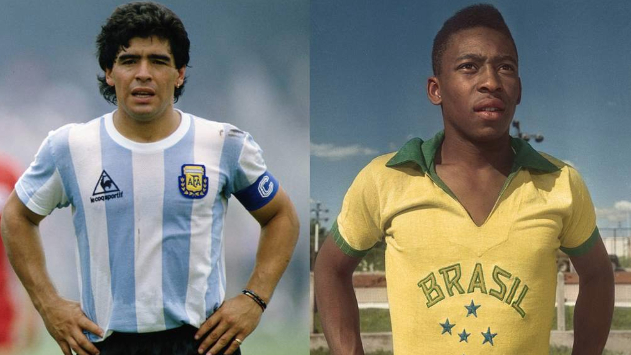 EL DÍA QUE PELÉ LE CANTÓ A MARADONA 🎙 #pele #maradona #futbol #brasil