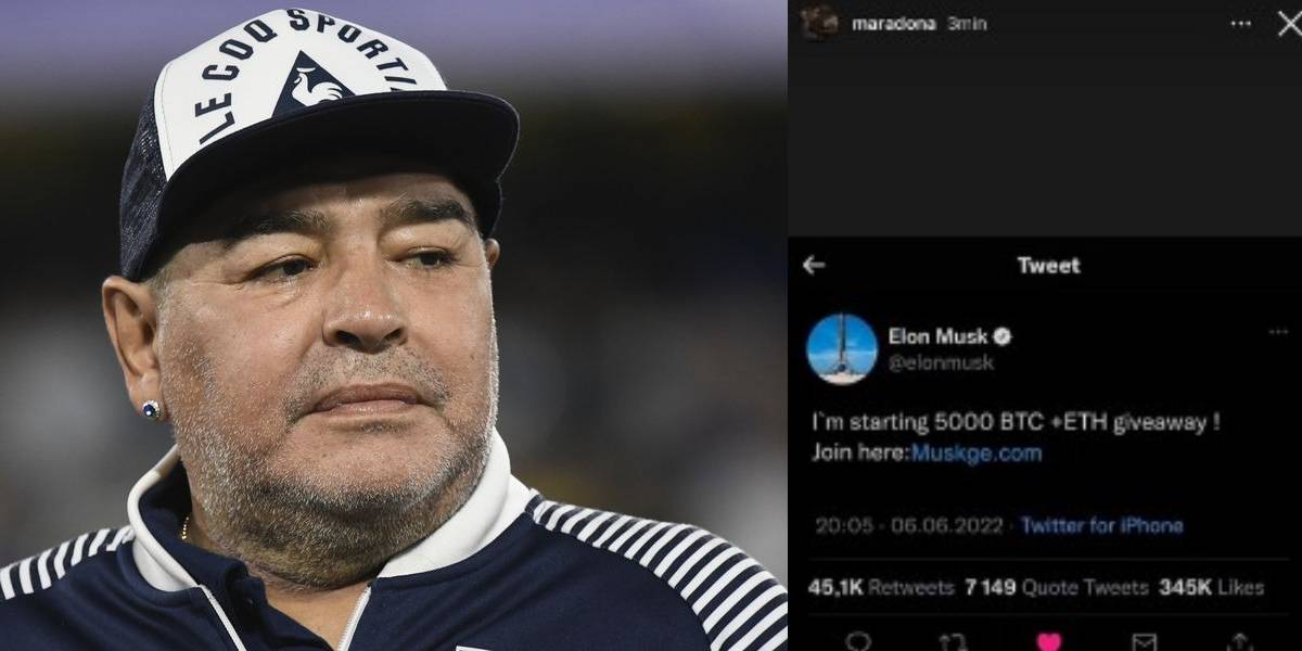 Hackearon la cuenta de Instagram de Diego Maradona