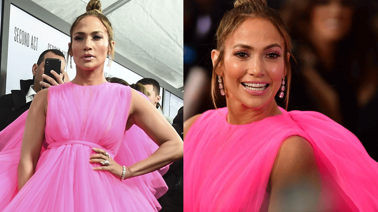 El vestido la lleva a ella: Jennifer Lopez se animó al look fucsia más osado de su vida