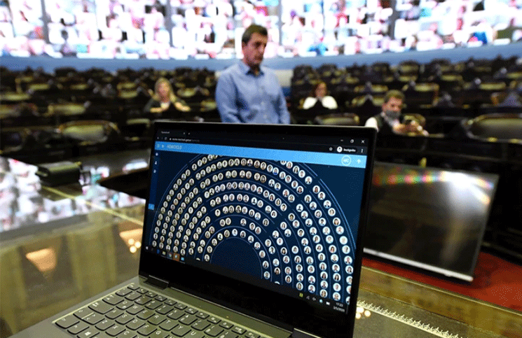 Hubo problemas en el simulacro de votación previo a la sesión virtual de Diputados