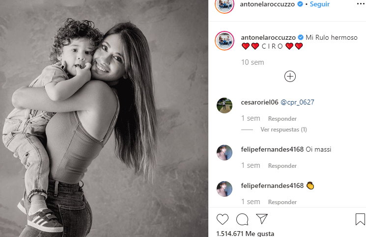 Antonela Roccuzzo fue mamá de Ciro Messi, su hijo más chico, en marzo del 2018