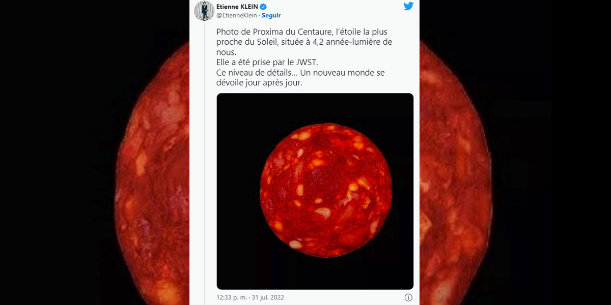 Un científico comparte al supuesta foto de una estrella cuando en realidad era un salame: tuvo que salir a disculparse