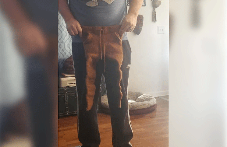 Su esposo achicó por error sus pantalones favoritos y ahora ella lo vende a él por Internet