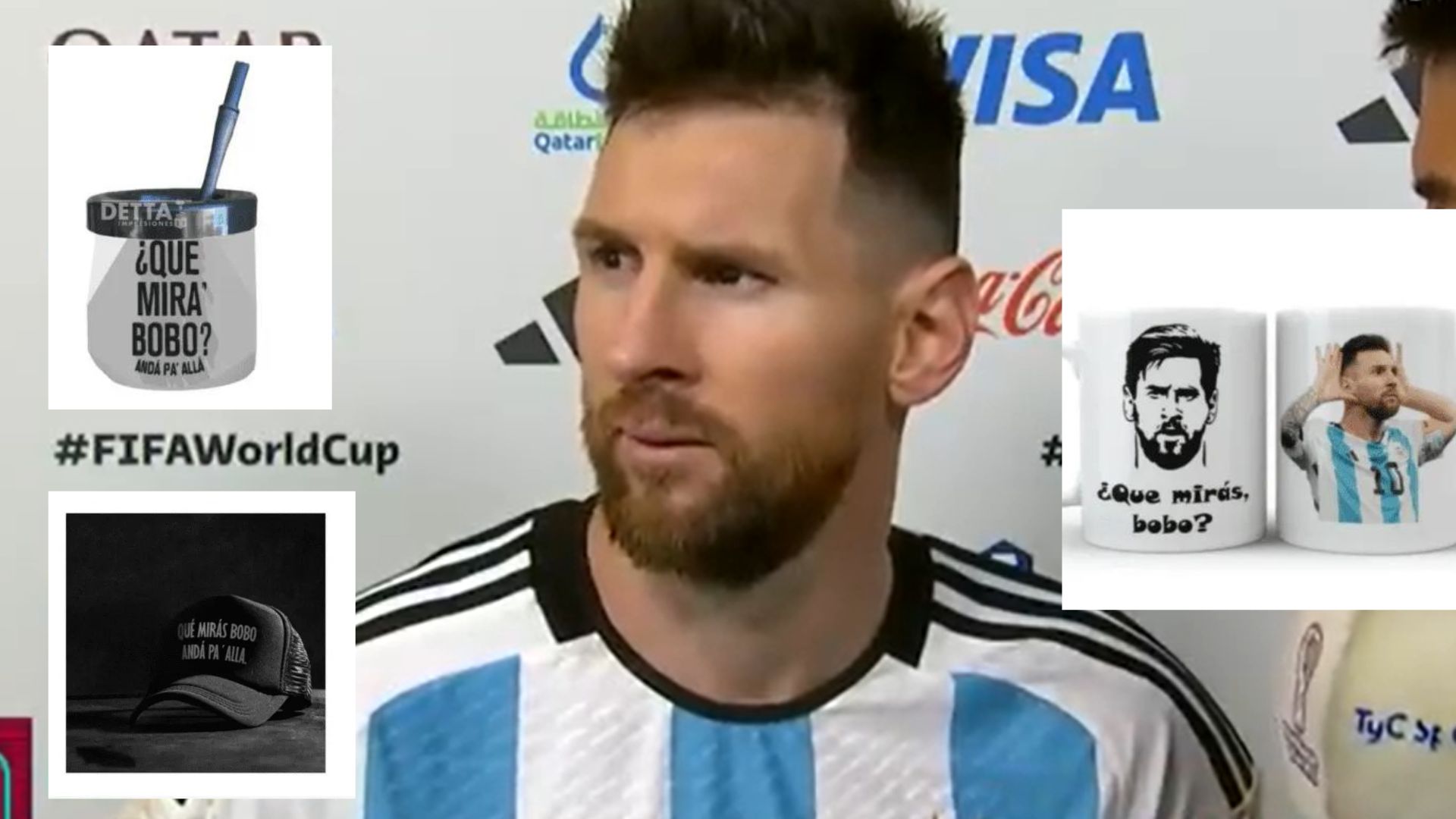 Qué mirás, bobo?”: ya se venden productos con la frase de Lionel Messi en  el partido de Argentina contra Países Bajos | La 100