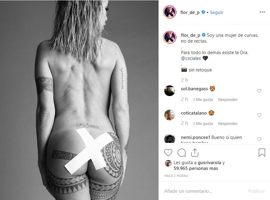 Flor Peña volvió a derretir las redes con una foto al desnudo.