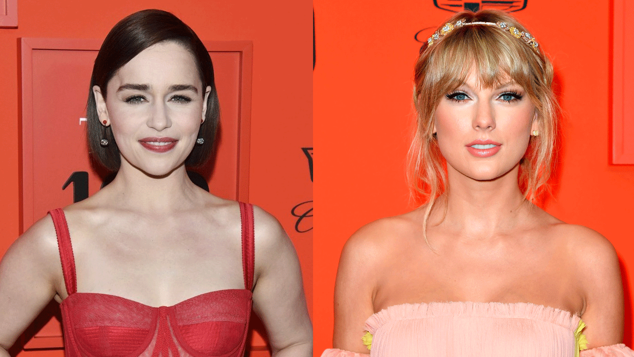 Duelo de looks: Emilia Clarke y Taylor Swift deslumbraron con sus vestidos largos