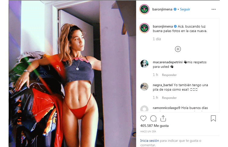 Jimena Baron publicó una imagen en su nueva casa.