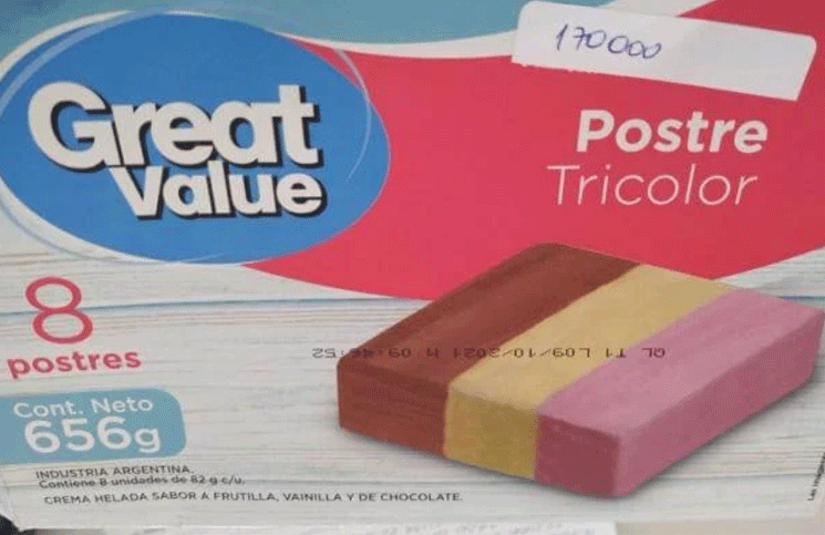 Walmart retiró un postre de color tricolor 