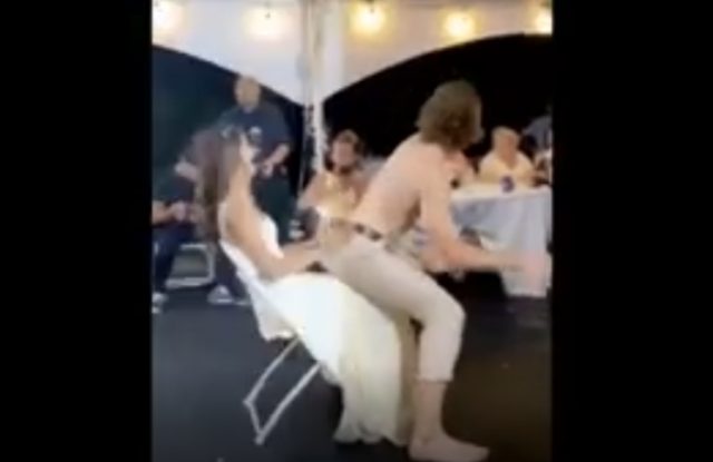 Video: quiso dedicarle un baile sensual a su esposa en la noche de bodas pero arruinó todo ¡con una patada brutal!
