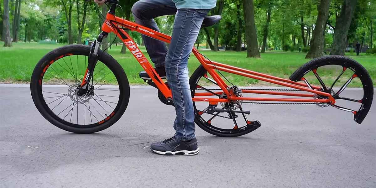 Un ingeniero inventó una bicicleta con una rueda partida al medio y se volvió viral: “¿Te subirías?”