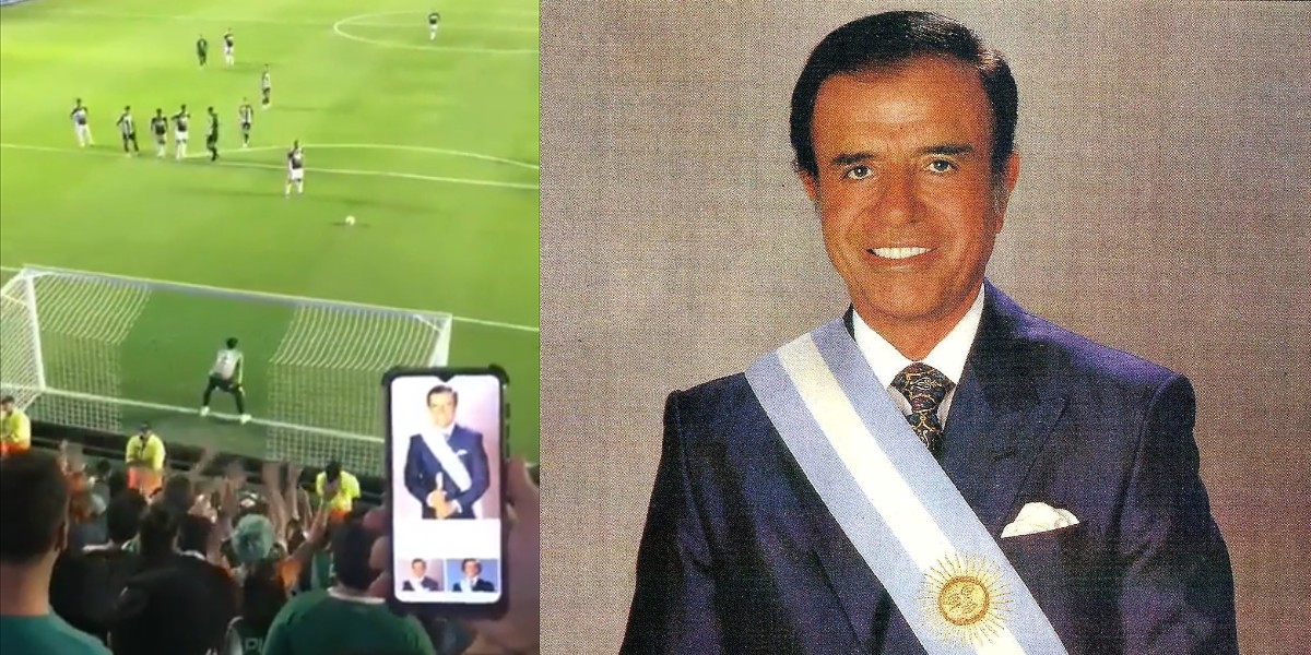 Los rivales tenían que patear un penal y él sacó una foto de Menem para “mufarlos”: “No puede ser”