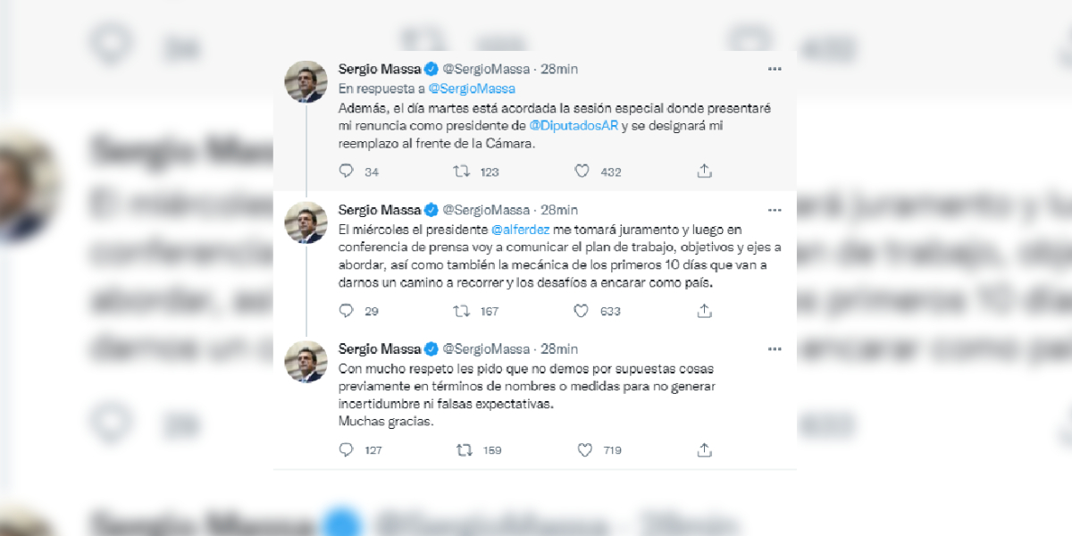 El pedido de Sergio Massa antes de asumir como “superministro”: “No demos por supuestas cosas previamente”